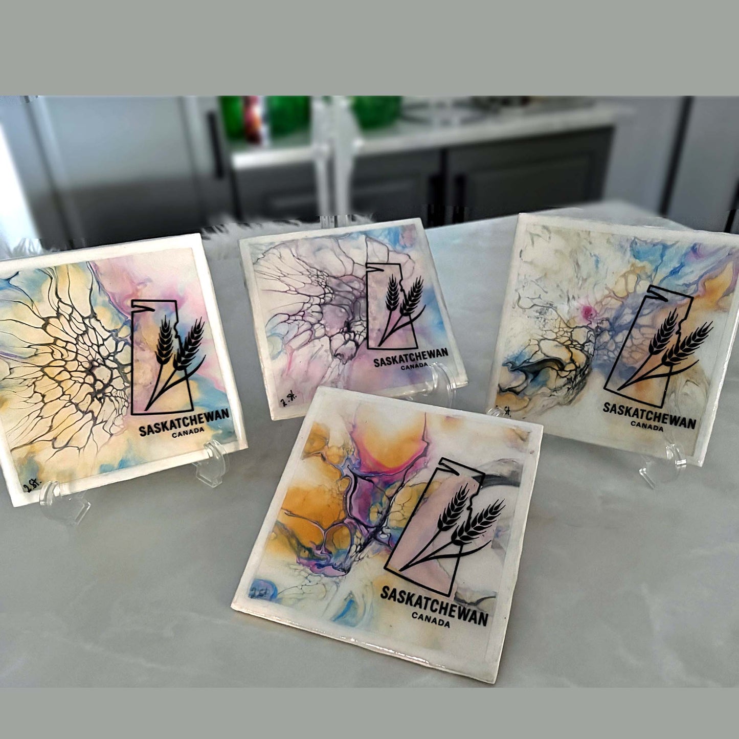 Ceramic coasters C-17