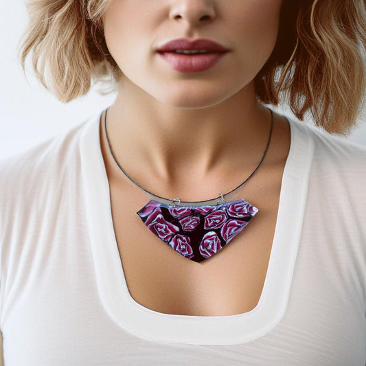Naszyjnik z różami - chocker