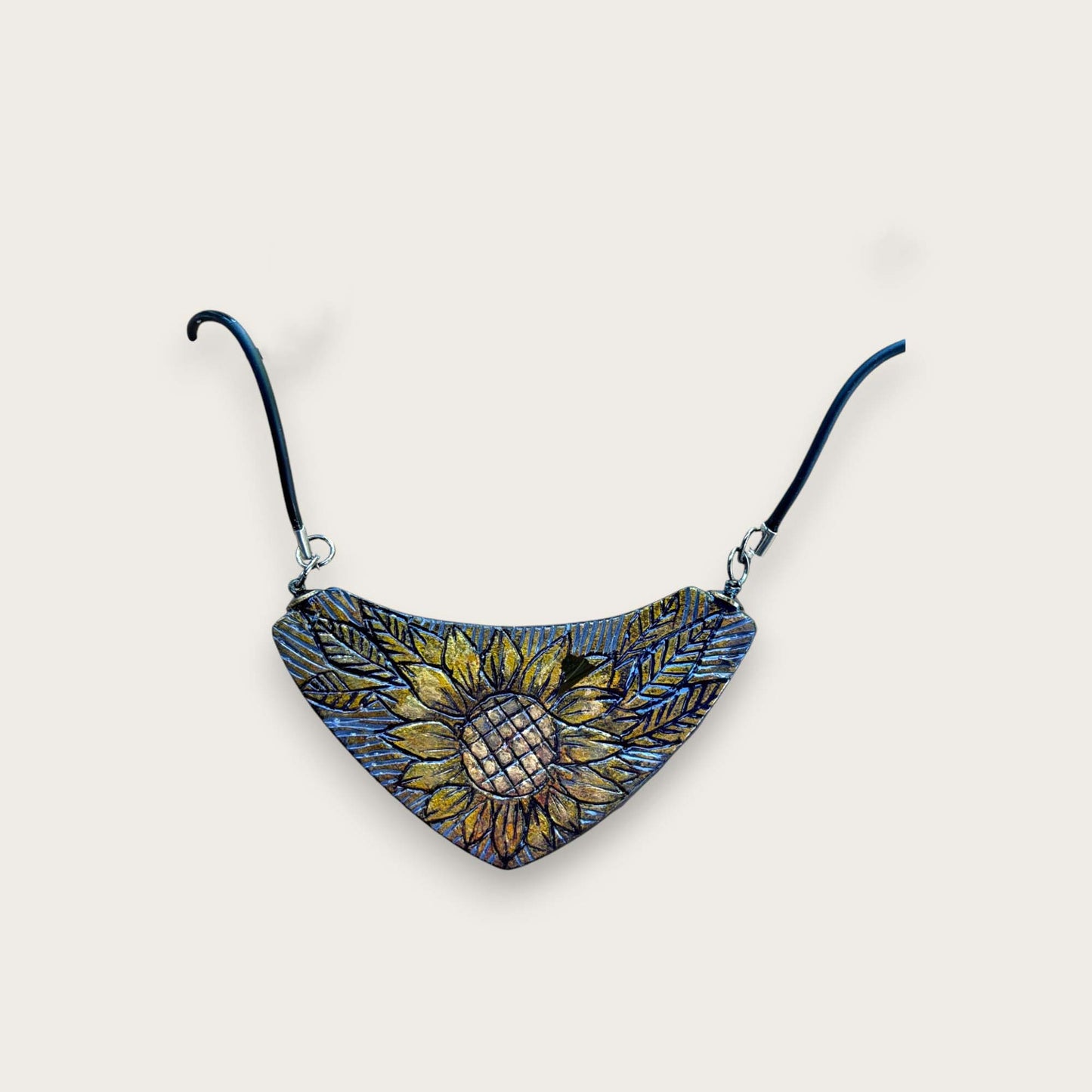 Naszyjnik choker ze słonecznikiem