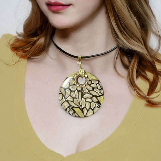 Wisiorek okrągły z ogniwami