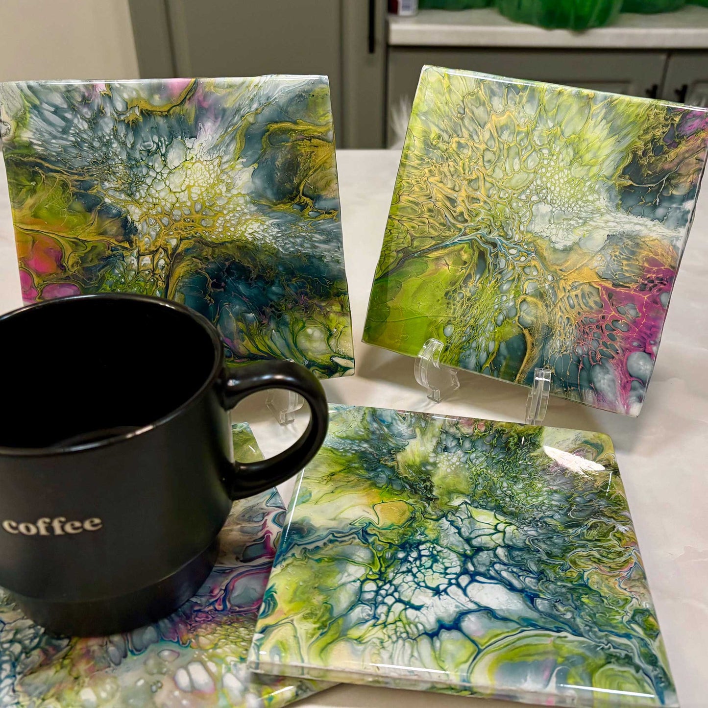 Ceramic coasters C-19