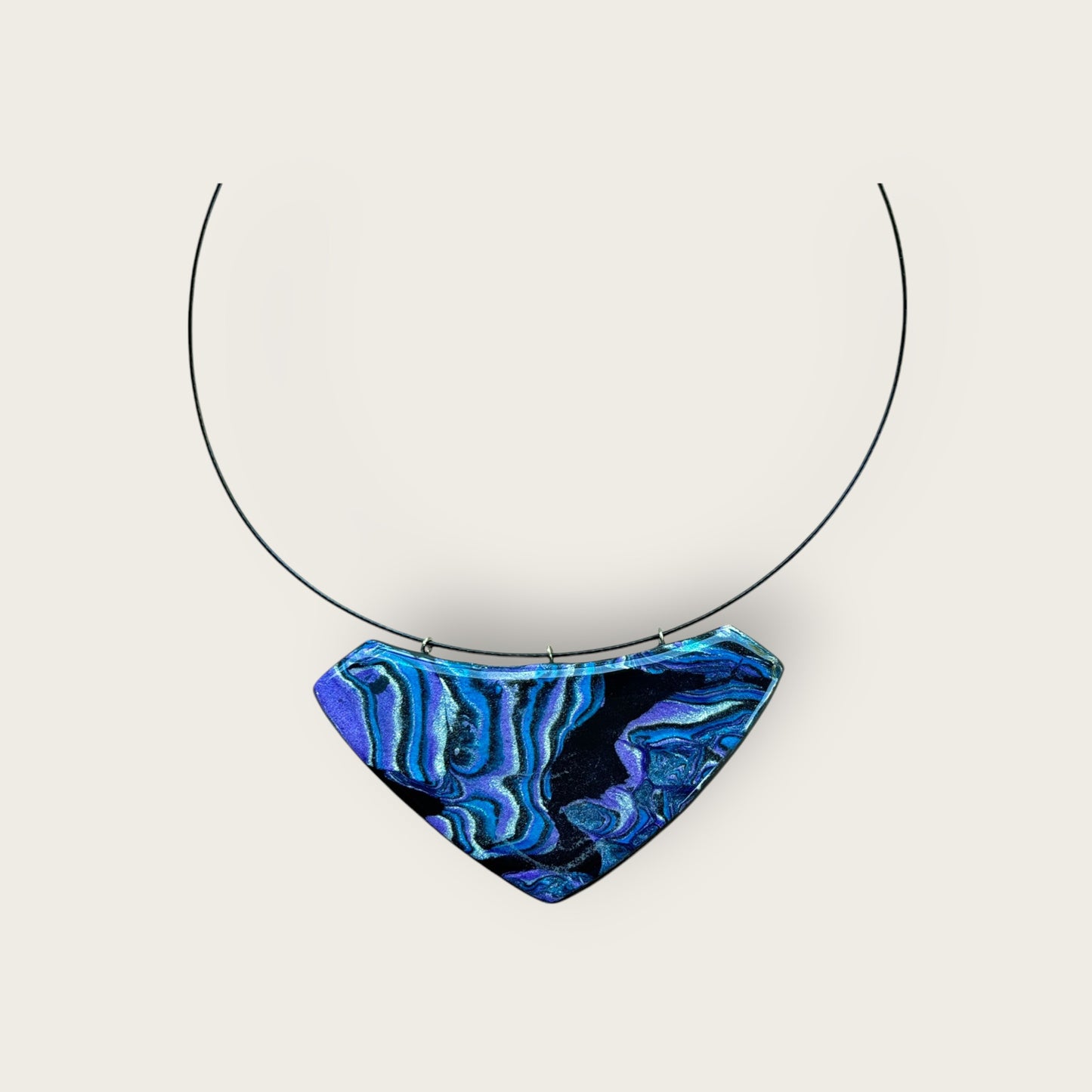 Niebieski naszyjnik - chocker
