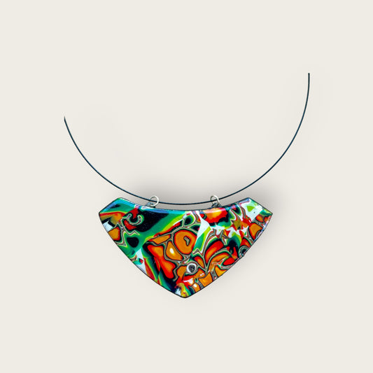 Pomarańczowy naszyjnik - chocker